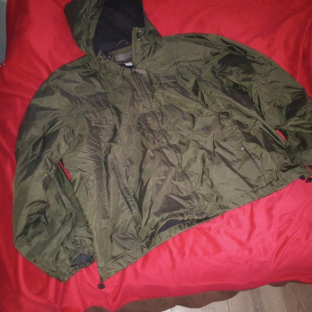 Men's Weather Tamer Olive Green Hooded Jacket